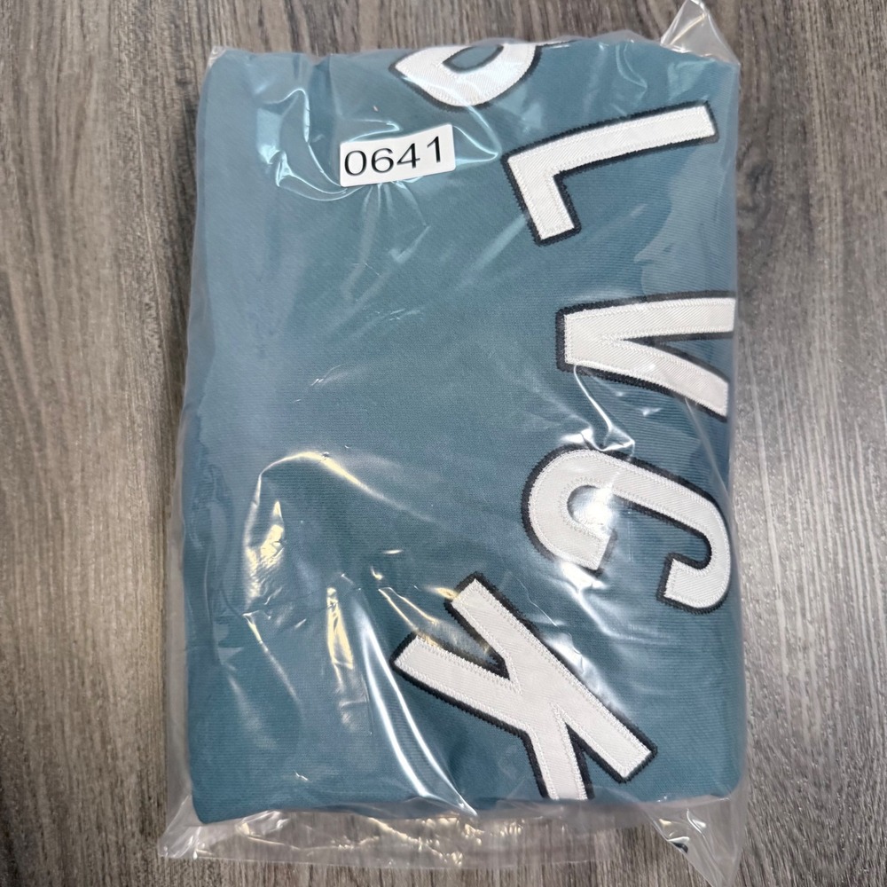 Black Scale BLVCK Graphic Sweatshirt Mens Medium Pistol Gun Crewneck Blue - Picture 8 of 8